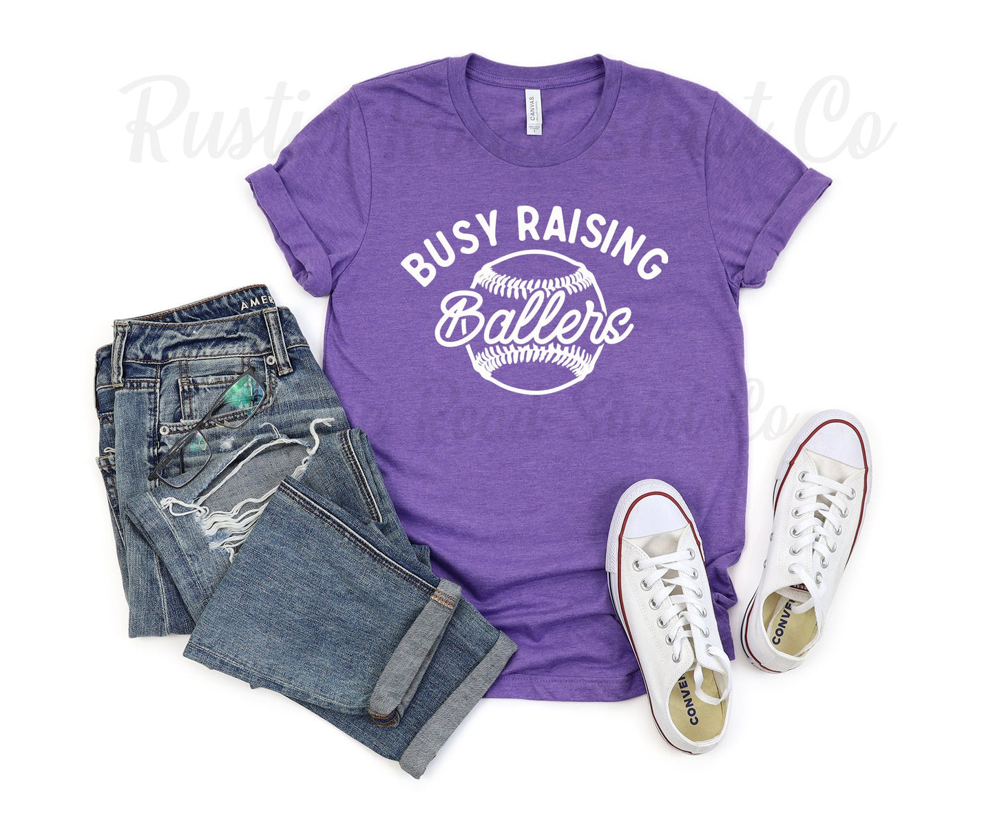 Busy Raising Ballers Shirt, Baseball Mom Shirt, Baseball Mama, Baseball Grandma Shirt, Baseball Team Shirt, Custom Baseball Shirt