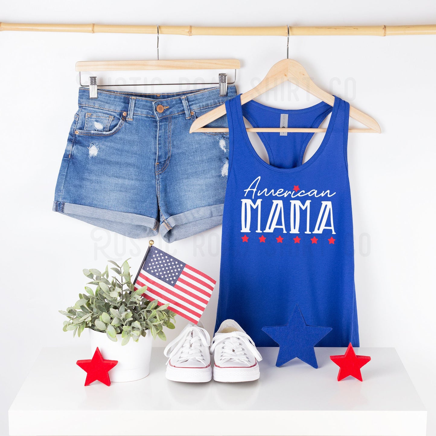 American Mama Tank, 4th of July Tank Top, Women's Fourth of July Shirt, Patriotic Tank Top, USA Tank Top