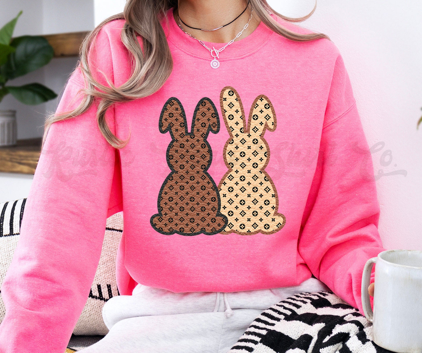Easter Sweatshirt Women, Easter Crewneck, Bunny Sweatshirt, Jesus Sweatshirt, Teacher Easter Shirt 154