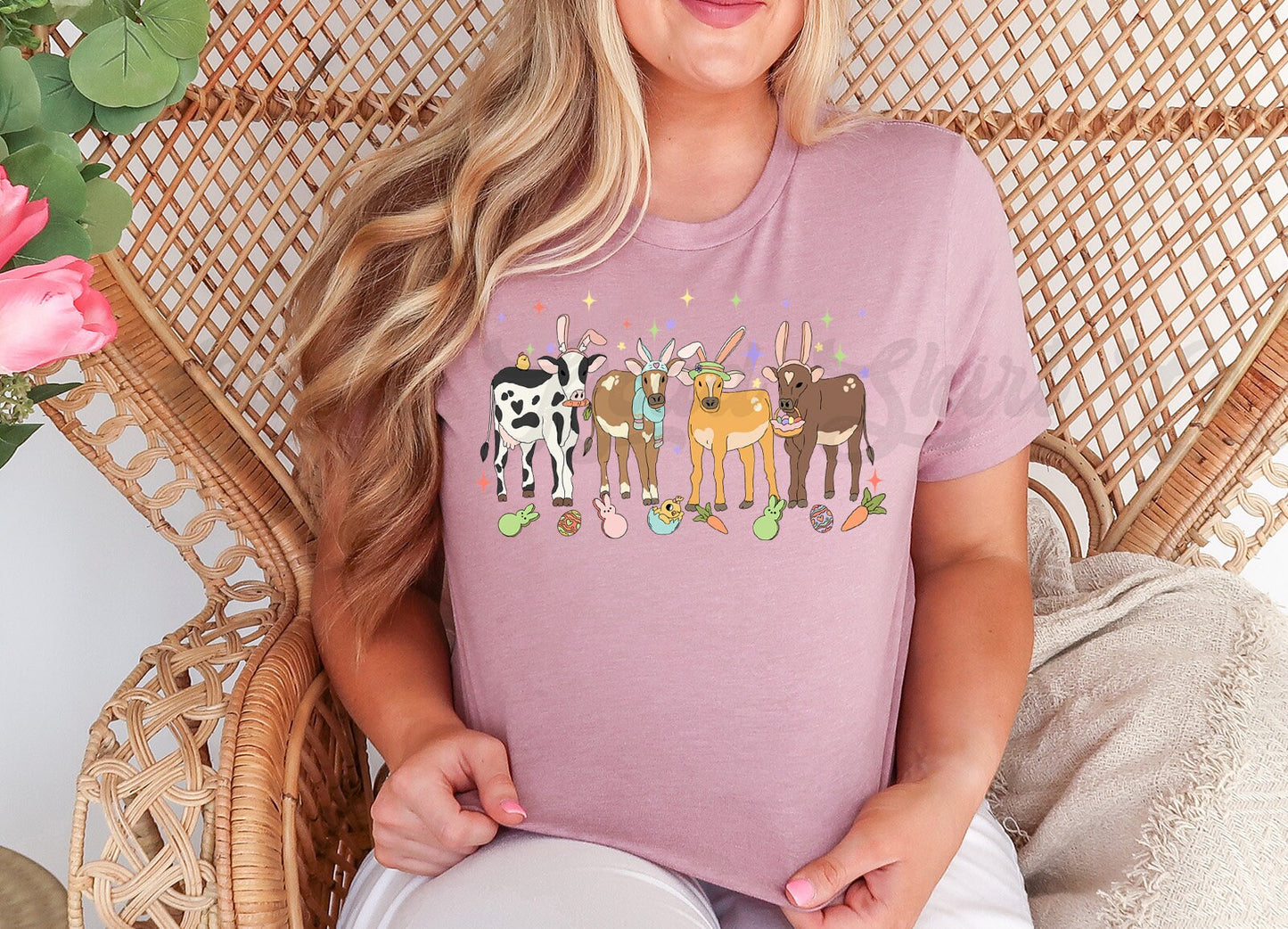 Easter Cows Shirt, Teacher Easter Shirt, Girls Easter T shirt, Kids Easter Shirt, Easter Basket Gift 105