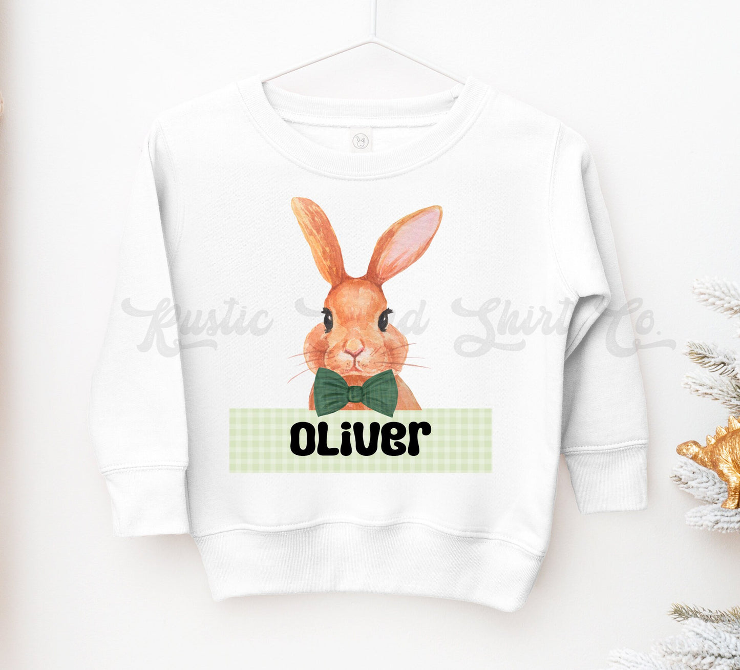 Personalized Easter Sweatshirt, Bunny Sweatshirt, Toddler Easter Outfit, Boys Easter Shirt, Easter Sweater, Easter Basket Gift