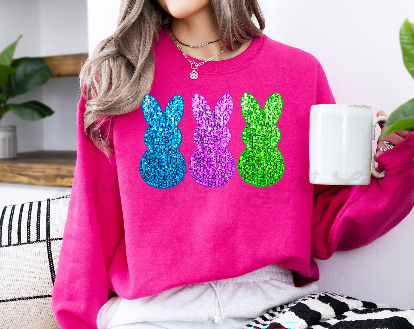 Easter Sweatshirt Women, Easter Crewneck, Bunny Sweatshirt, Easter Crewneck 236