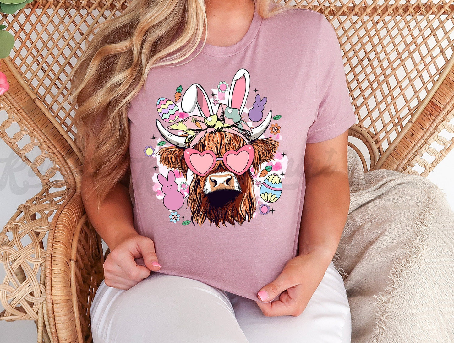 Cow Easter Shirt, Women's Easter Shirt, Girls Easter T shirt, Easter Basket Gift 9