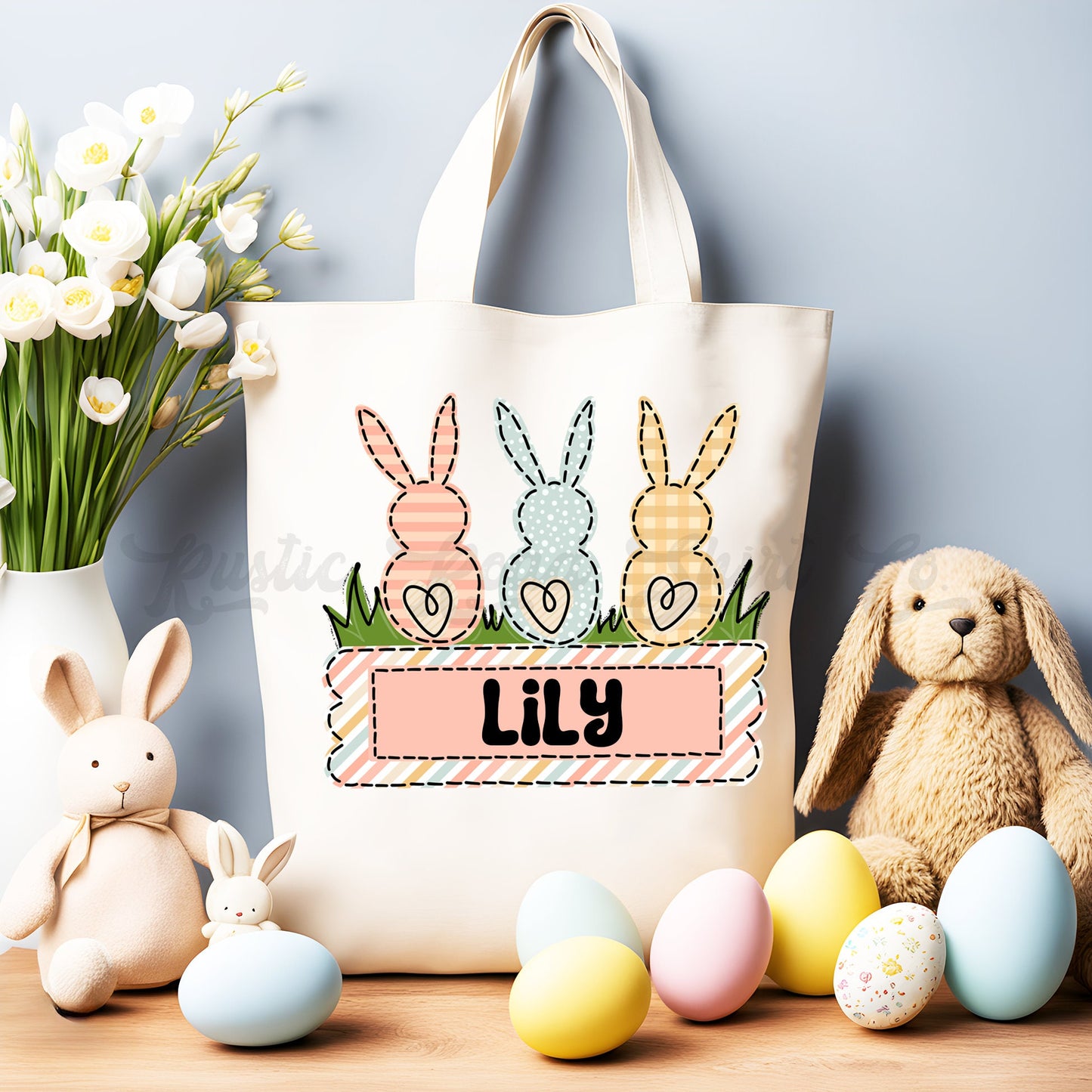 Personalized Easter Basket, Girl Easter Basket, Boy Easter Basket, Custom Easter Tote, Custom Easter Gift