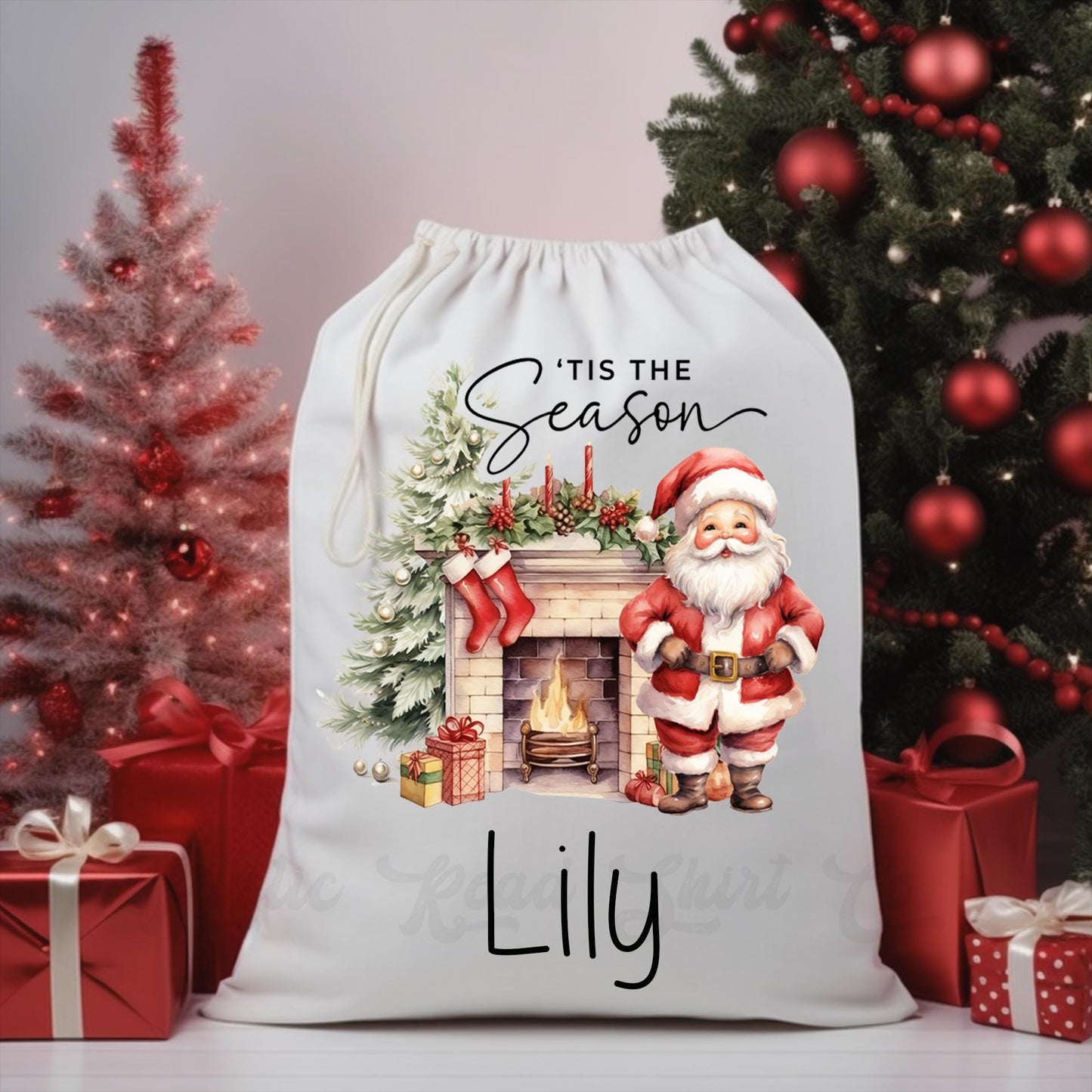 Custom Santa Sack, Christmas Sack, Personalized Christmas Gift Bag, Christmas Tote Bag, Christmas Treat Bag