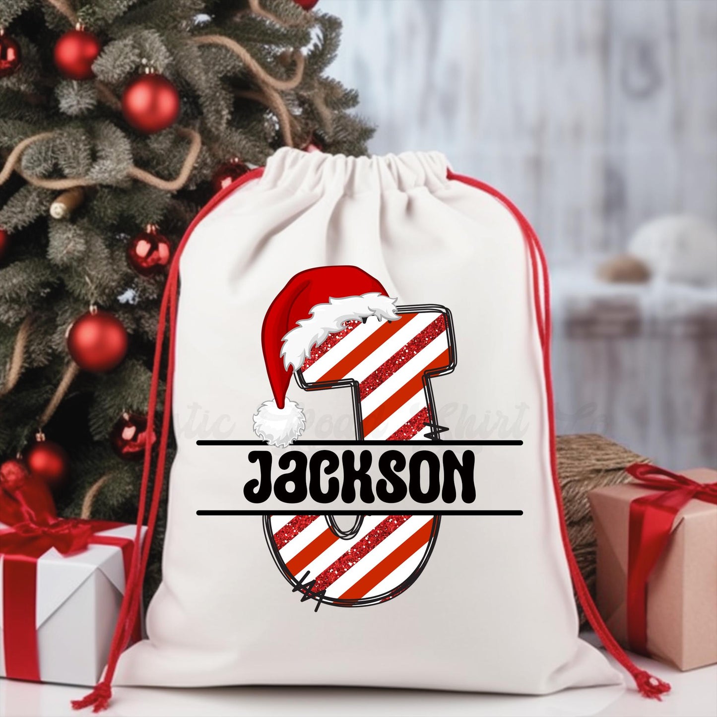 Santa Sack, Christmas Sack, Personalized Christmas Gift Bag, Christmas Tote Bag, Christmas Treat Bag