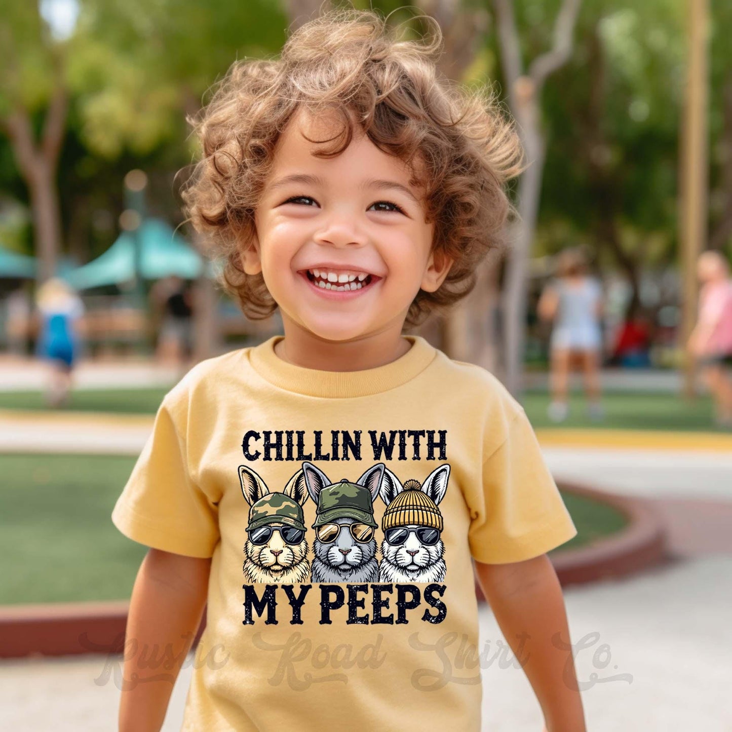Boys Easter Shirt, Chillin With My Peeps Shirt, Toddler Easter Outfit, Easter Basket Gift 234