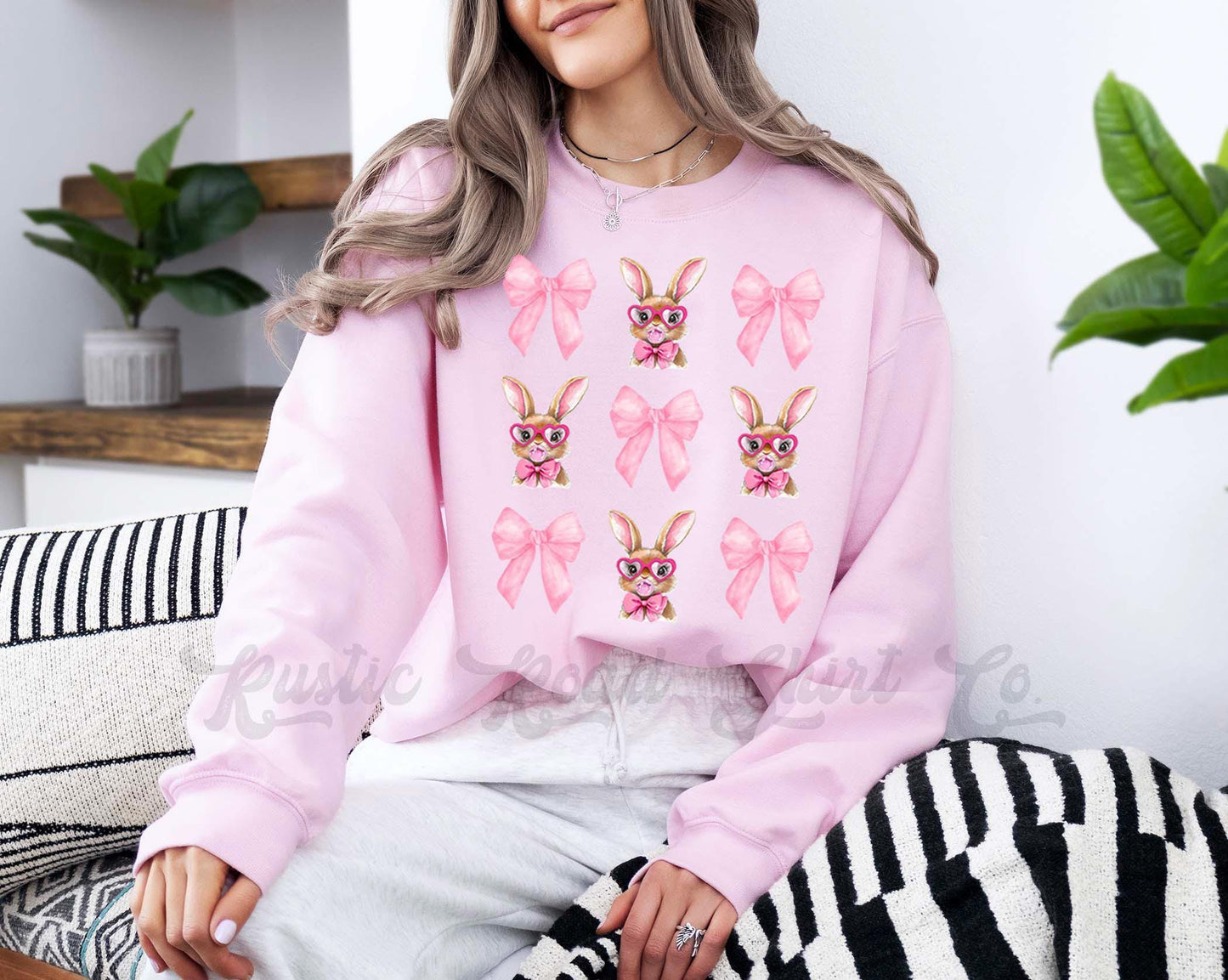 Easter Sweatshirt, Coquette Sweatshirt, Women’s Easter Sweater, Easter Teacher Sweatshirt, 170