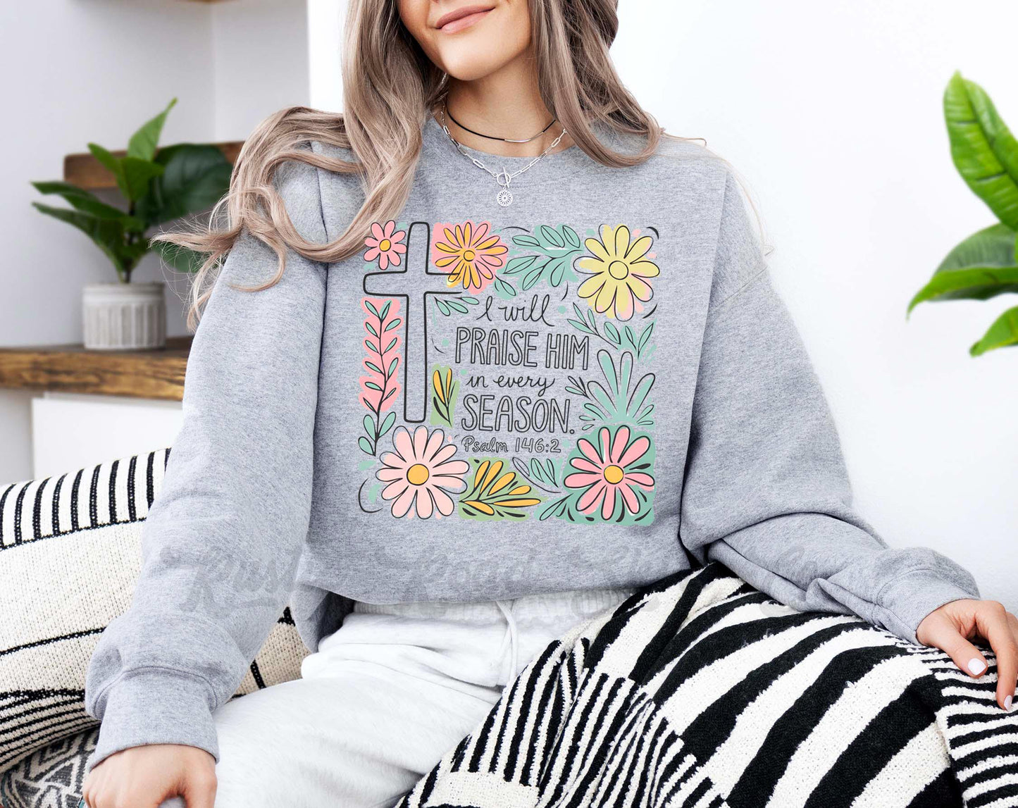 Easter Sweatshirt, Christian Sweatshirt, Women’s Easter Sweater, Easter Teacher Sweatshirt, 160