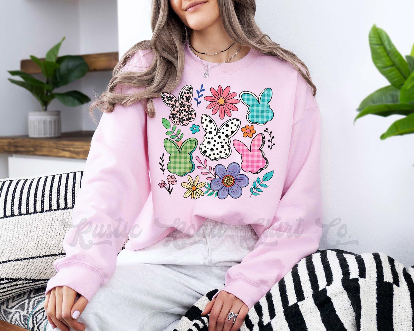 Easter Sweatshirt, Easter Bunny Sweatshirt, Women’s Easter Sweater, Easter Teacher Sweatshirt, 178