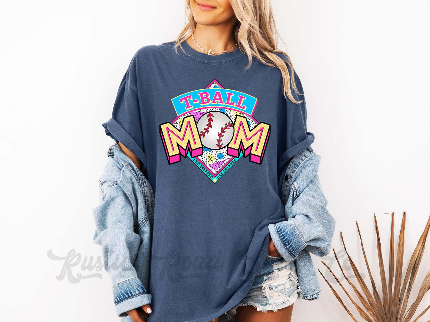 Tball Mom Shirt, Comfort Colors™ Shirt, Retro 90's Shirt, Tball Mama Shirt, Coquette Baseball Tshirt
