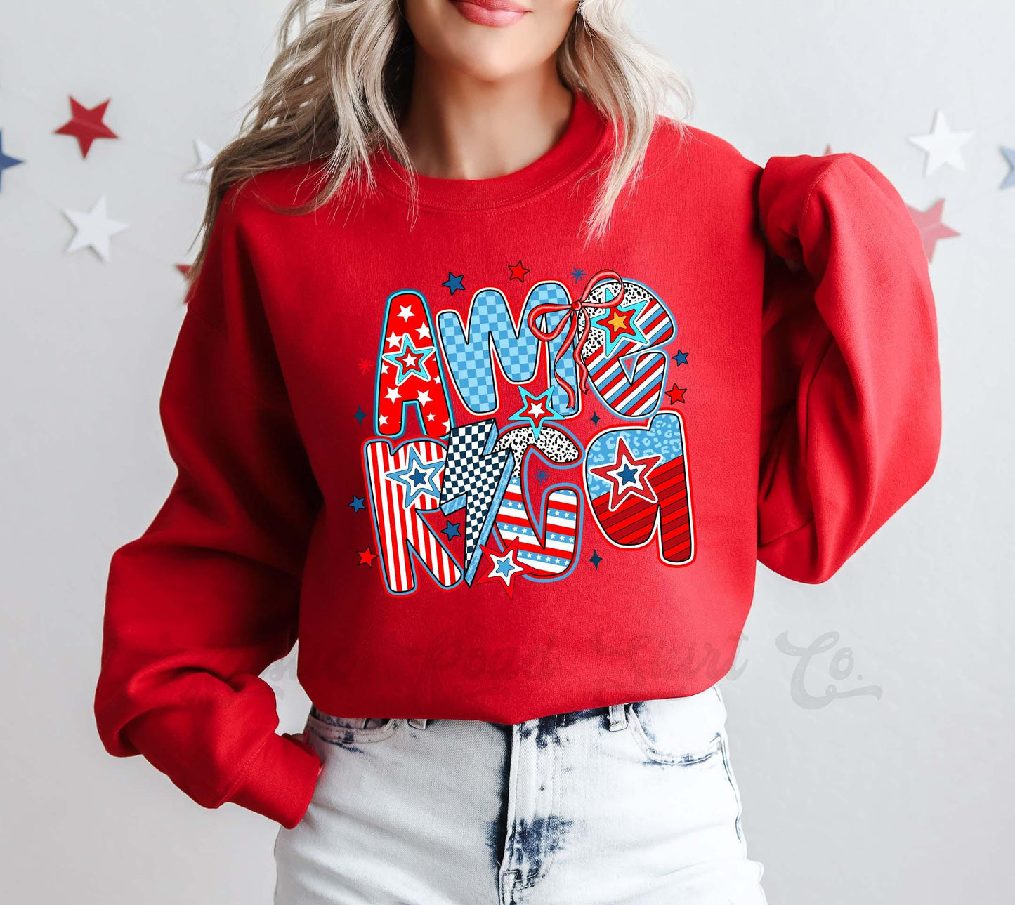 Retro America Sweatshirt, USA Sweatshirt, Women's 4th of July, Fourth of July Sweatshirt, Patriotic Shirt