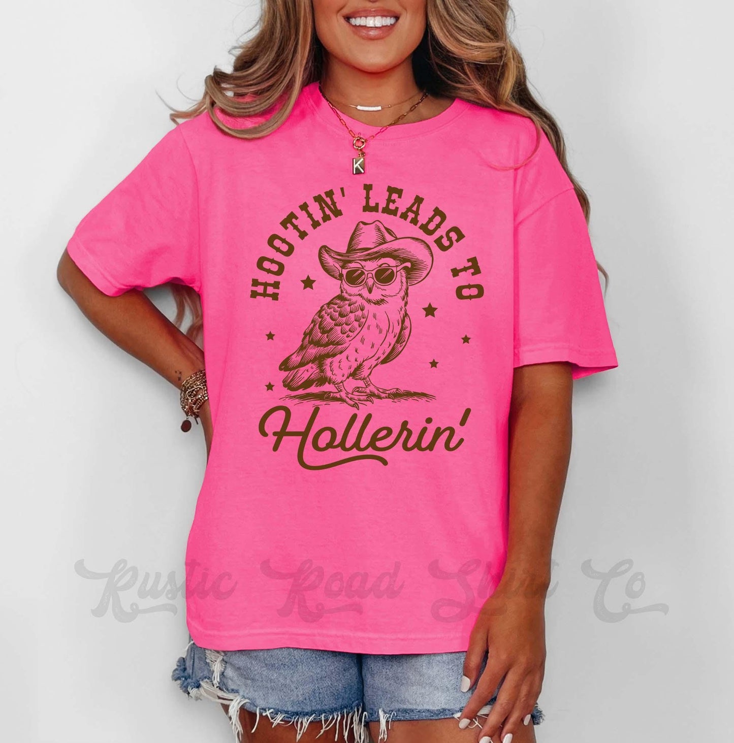 Hootin Leads to Hollerin Shirt, Comfort Colors® Shirt, Western Shirt, Summer Shirt, Oversized Shirt, Plus Sized Shirt