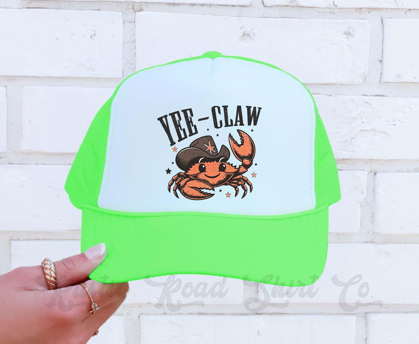 Funny Trucker Hat, Yee Claw Hat, Lake Bum Hat, 90's Retro Neon Hat, Vintage Style Trucker Hat