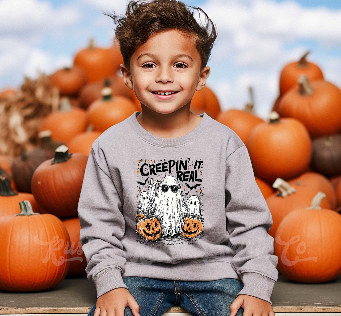 Boys Halloween Sweatshirt, Halloween Sweatshirt, Kids Halloween Sweatshirt, Retro Halloween Sweatshirt, Ghost Neon Shirt