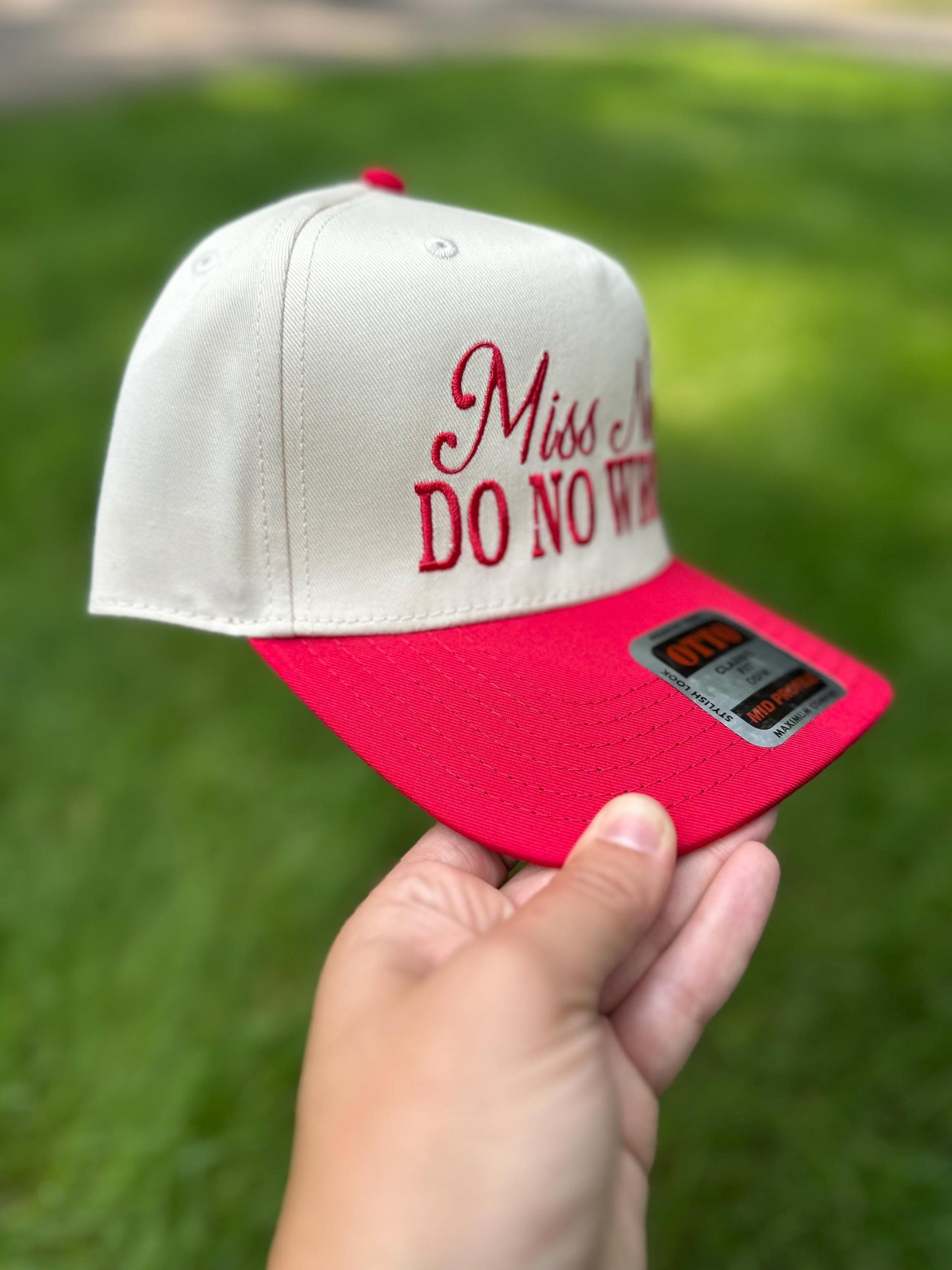 Miss Never Do No Wrong Hat, Embroidered Trucker Hat, Embroidered Team Hat, Custom Trucker Hat