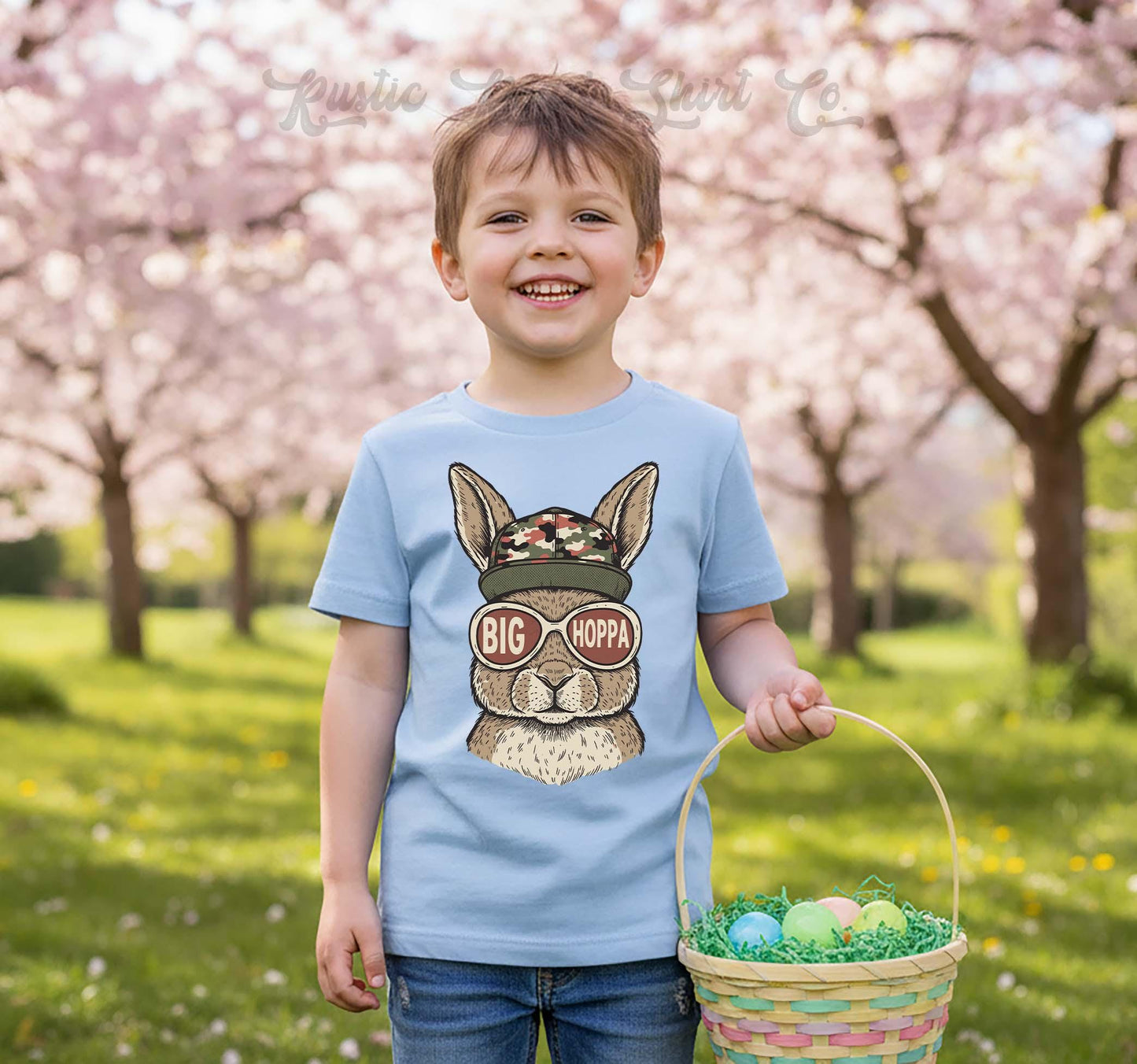 Boys Easter Shirt, Big Hoppa Camo Shirt, Toddler Easter Outfit, Easter Basket Gift