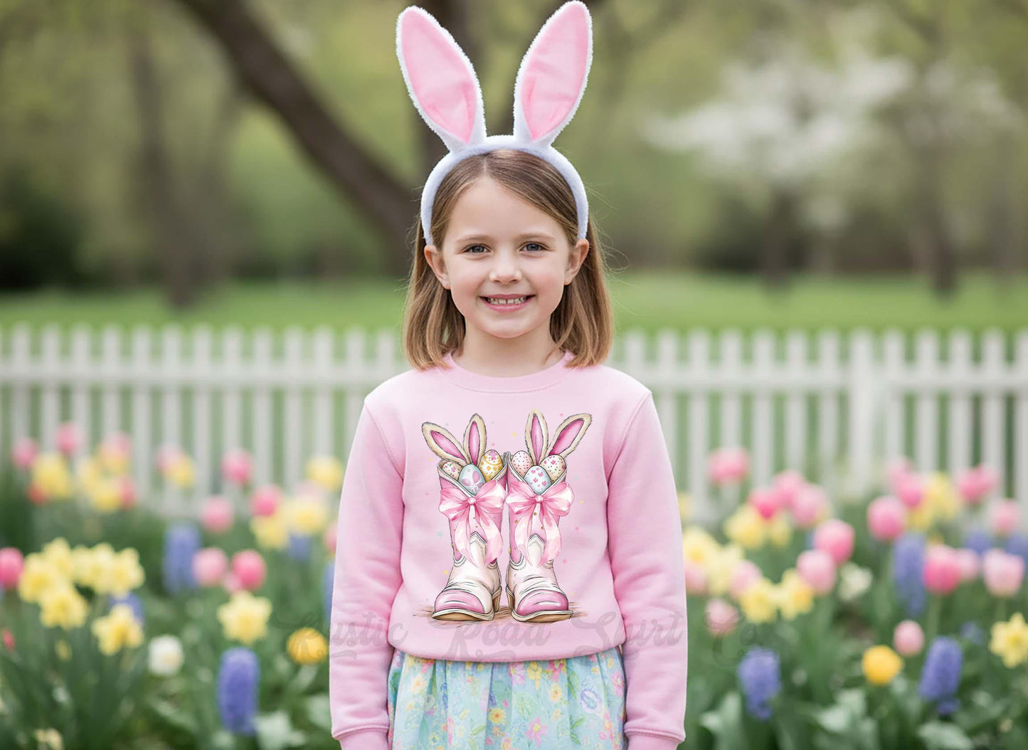 Easter Bunny Sweatshirt, Cowgirl Girls Easter Sweatshirt, Toddler Easter Outfit, Easter Basket Gift