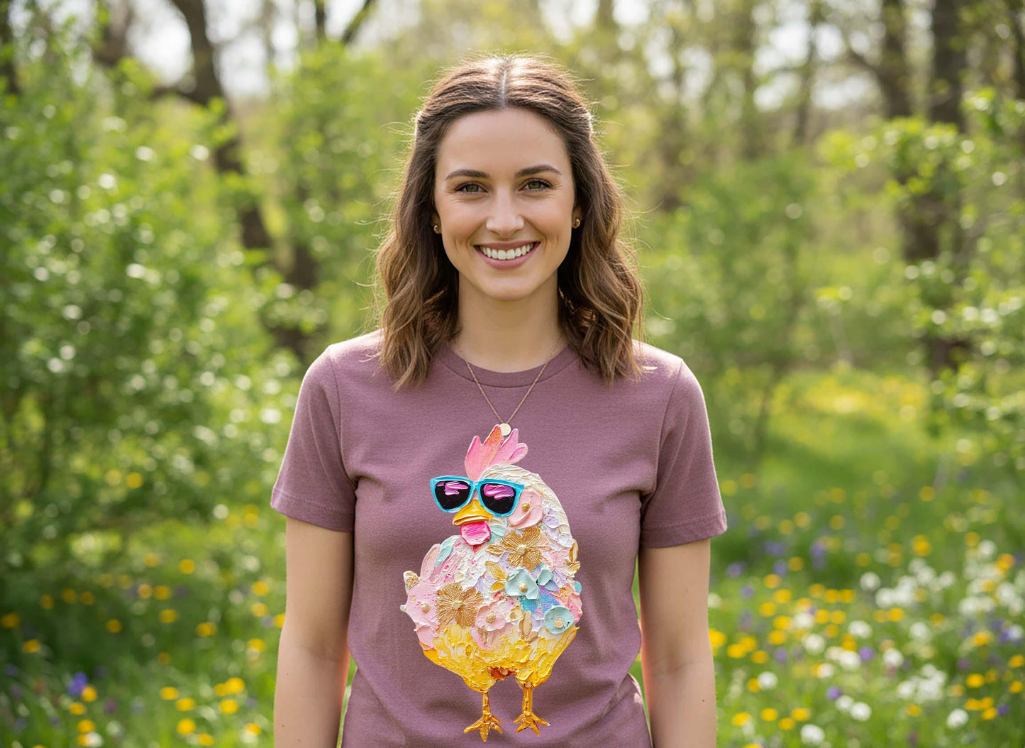 Easter Chicken Shirt, Womens Easter Shirt, Cute Bunny Shirt, Family Easter Shirt
