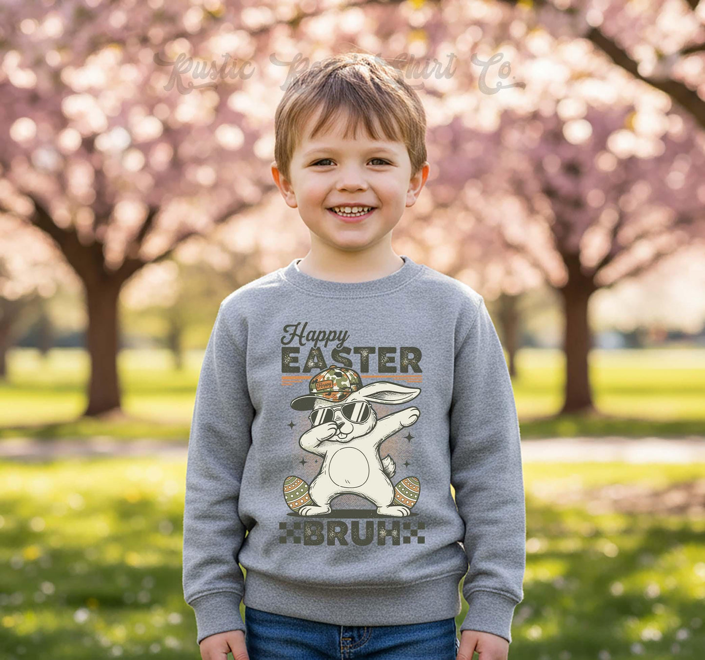 Bruh Boys Easter Sweatshirt, Bunny Sweatshirt, Toddler Easter Outfit, Boy Easter Shirt, Easter Basket Gift