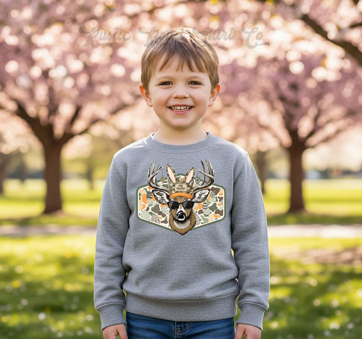 Boys Easter Sweatshirt, Hunting Easter Sweatshirt, Toddler Easter Outfit, Boy Easter Shirt, Easter Basket Gift