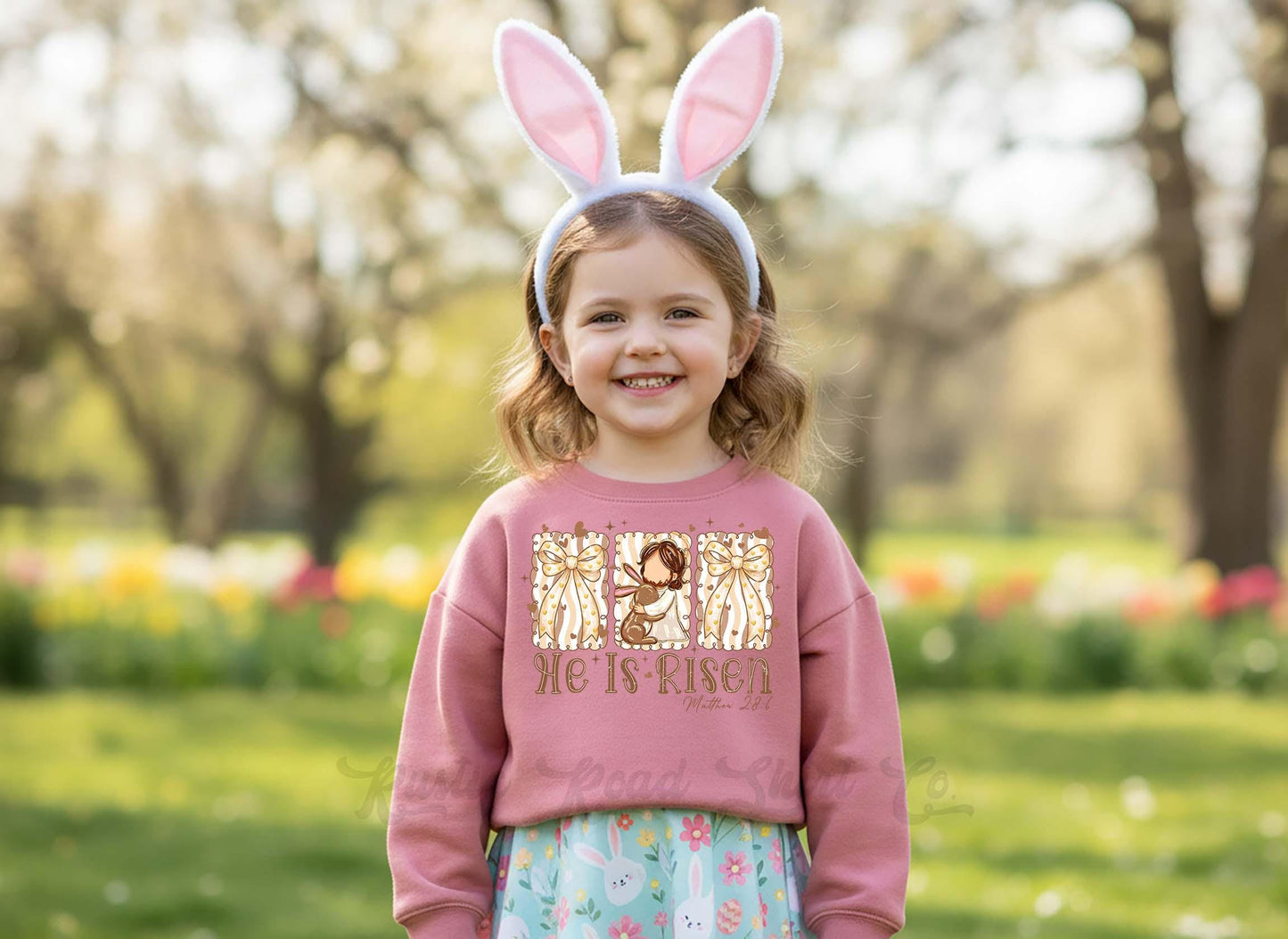 He is Risen Sweatshirt, Spring Girls Easter Sweatshirt, Toddler Easter Outfit, Easter Basket Gift