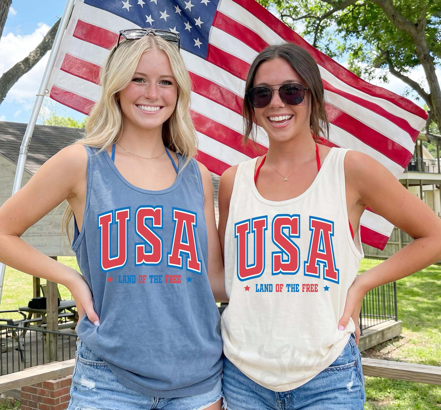 USA July Tank Top, 4th of July Tank Top, Comfort Colors Tank Top