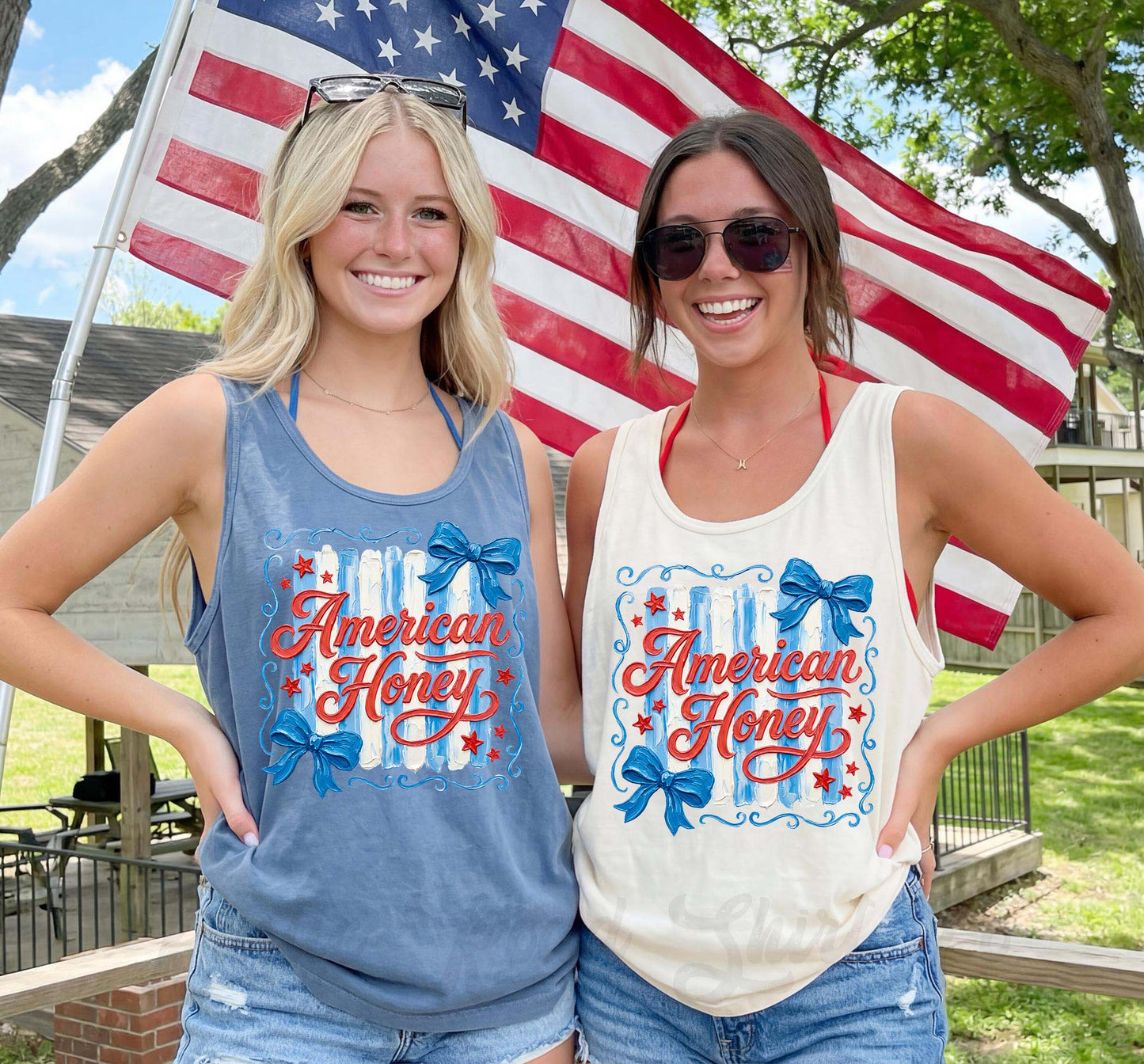 American Honey Tank Top, 4th of July Tank Top, Comfort Colors Tank Top