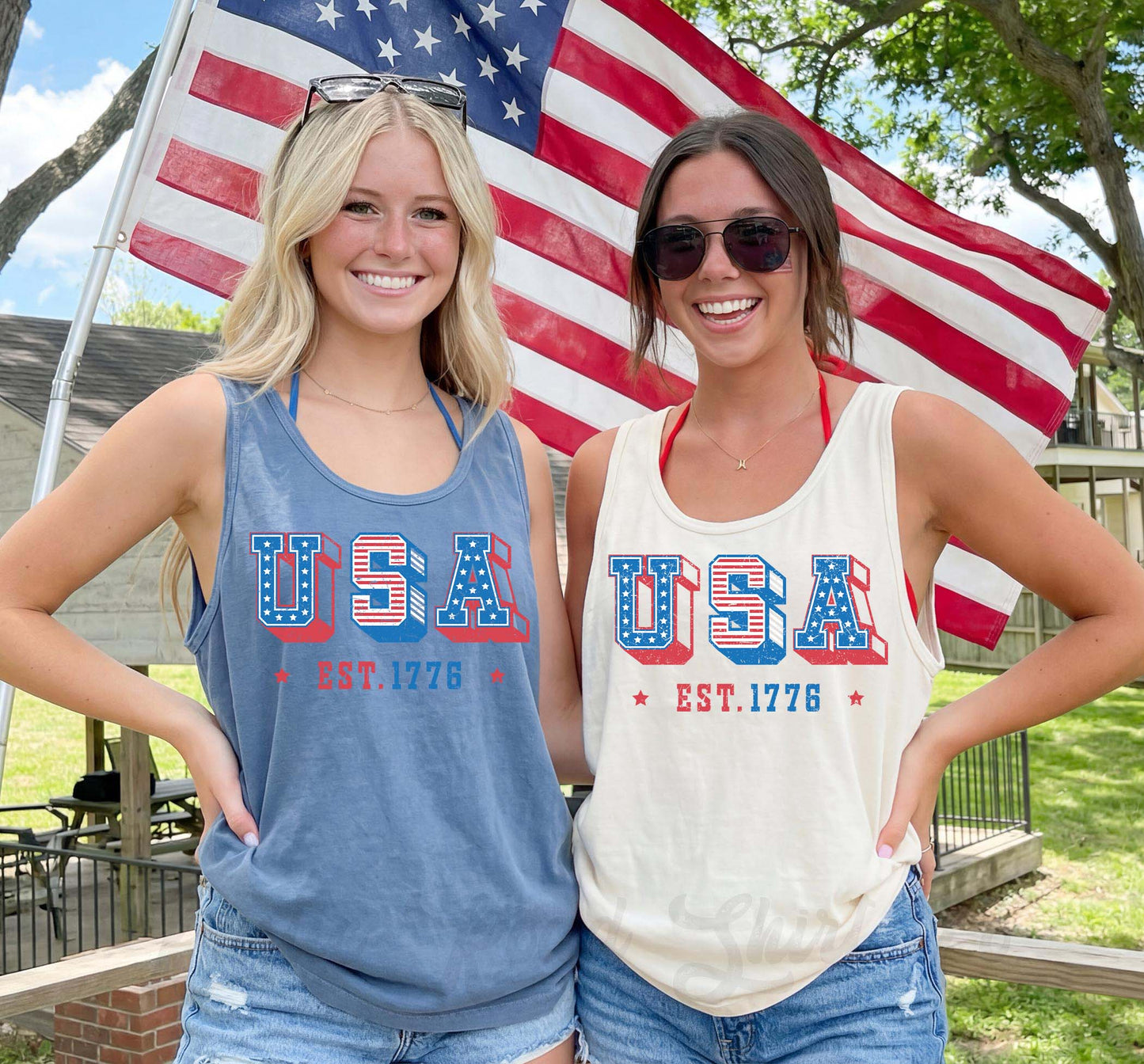 USA Tank Top, 4th of July Tank Top, Comfort Colors Tank Top