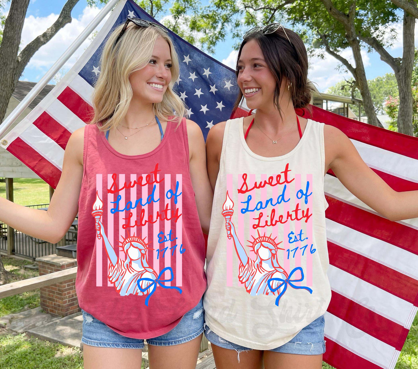 Sweet Land of Liberty Tank Top, 4th of July Tank Top, Comfort Colors Tank Top