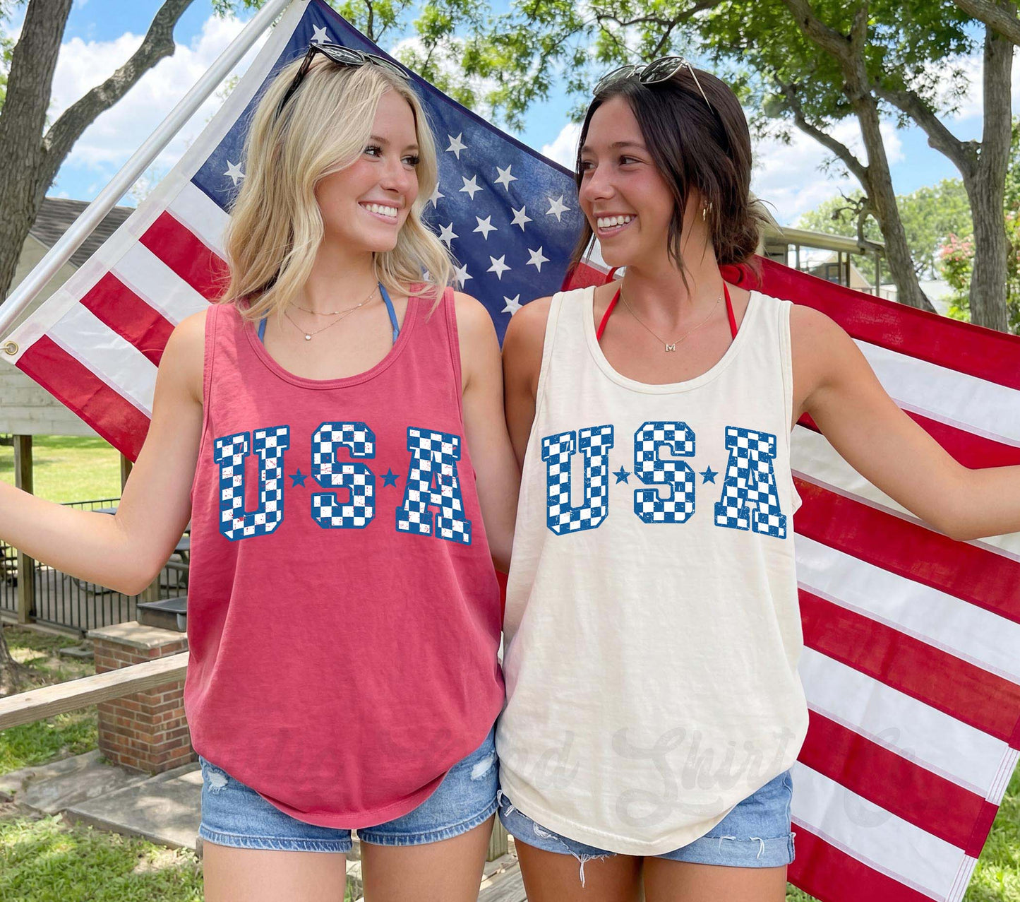 USA July Tank Top, 4th of July Tank Top, Comfort Colors Tank Top
