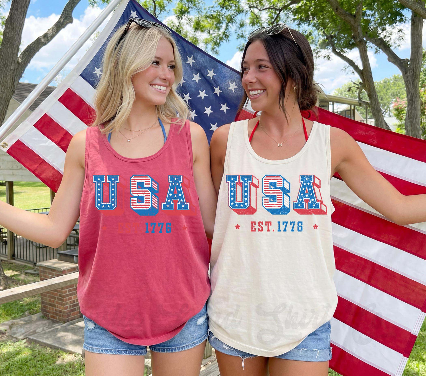 USA Tank Top, 4th of July Tank Top, Comfort Colors Tank Top