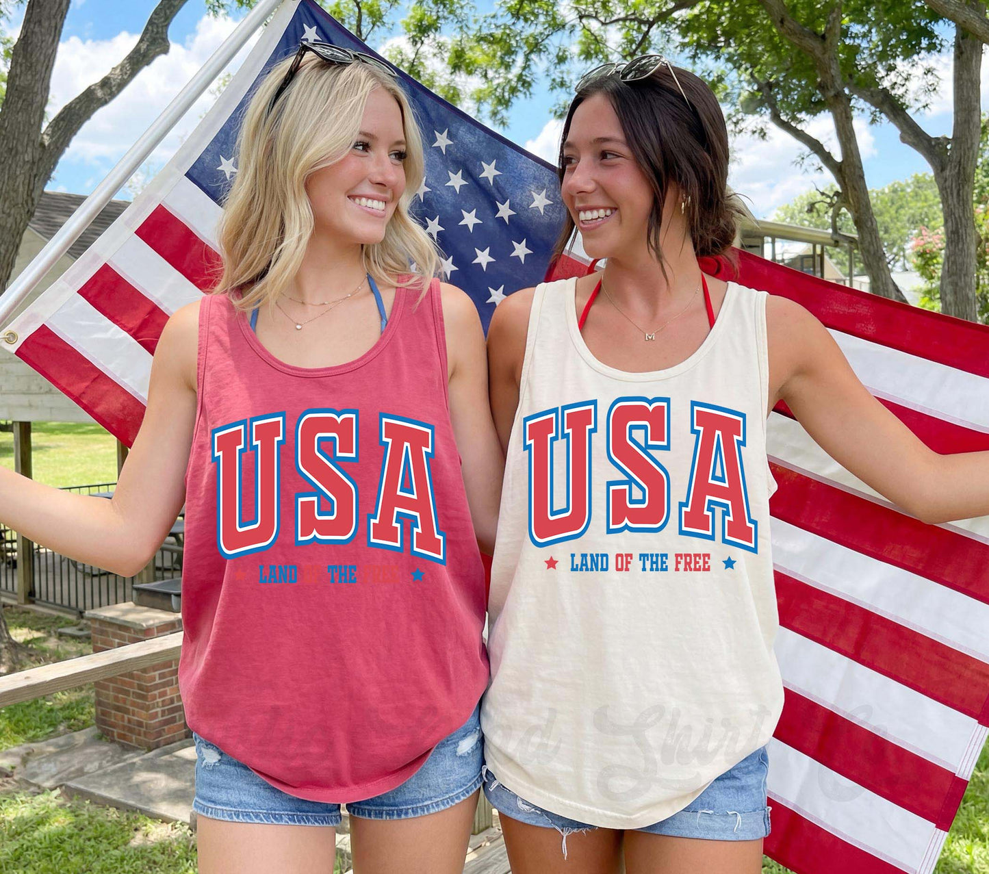 USA July Tank Top, 4th of July Tank Top, Comfort Colors Tank Top