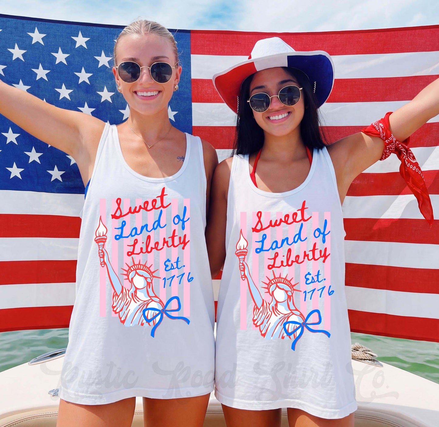 Sweet Land of Liberty Tank Top, 4th of July Tank Top, Comfort Colors Tank Top