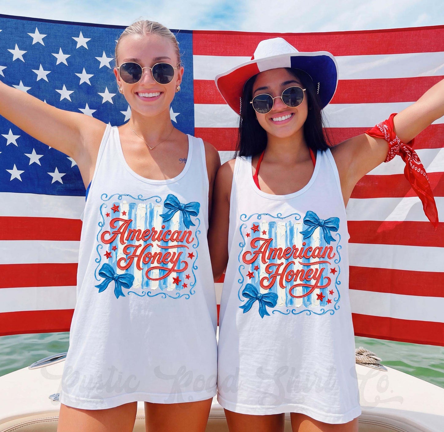 American Honey Tank Top, 4th of July Tank Top, Comfort Colors Tank Top