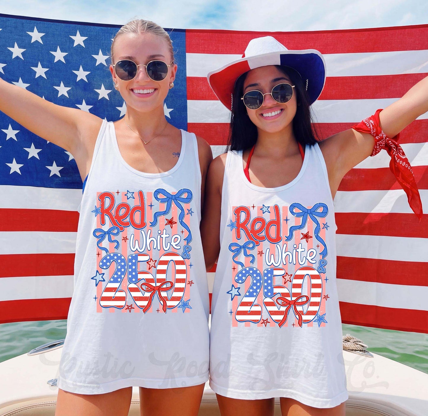 Red White and 250 Tank Top, 4th of July Tank Top, Comfort Colors Tank Top