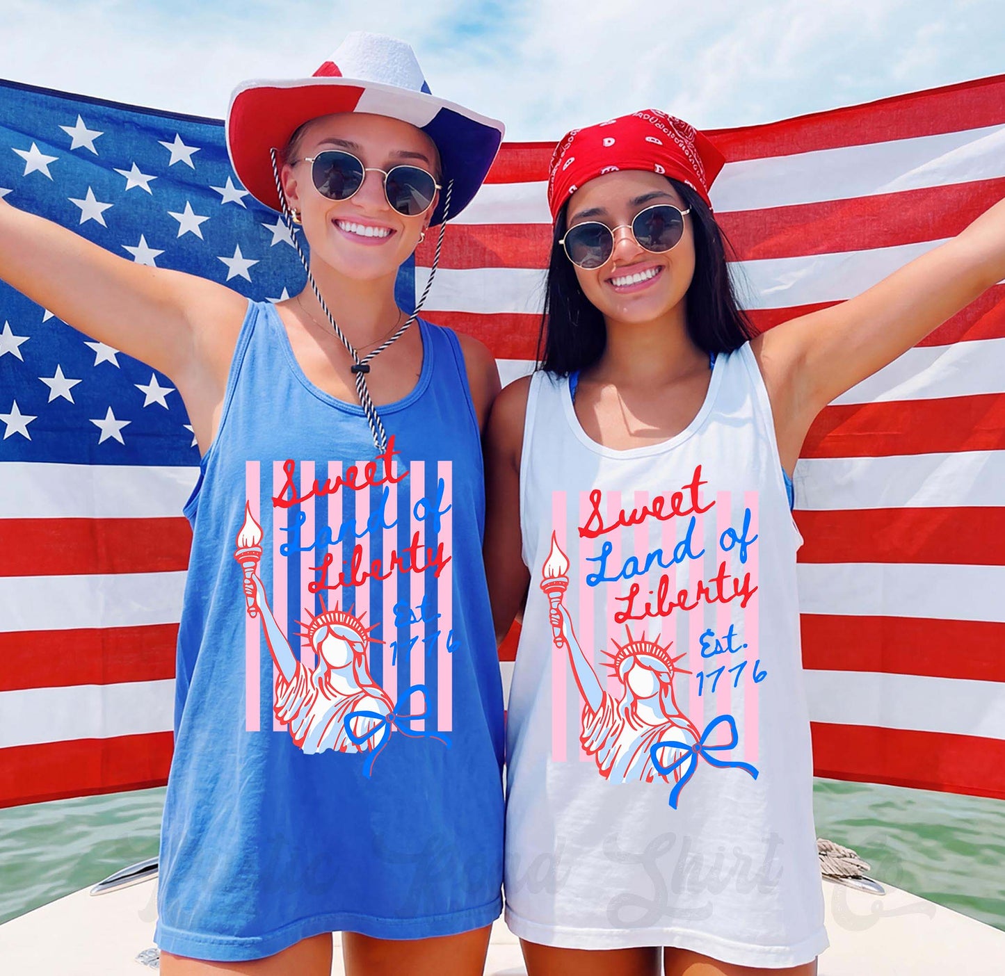 Sweet Land of Liberty Tank Top, 4th of July Tank Top, Comfort Colors Tank Top