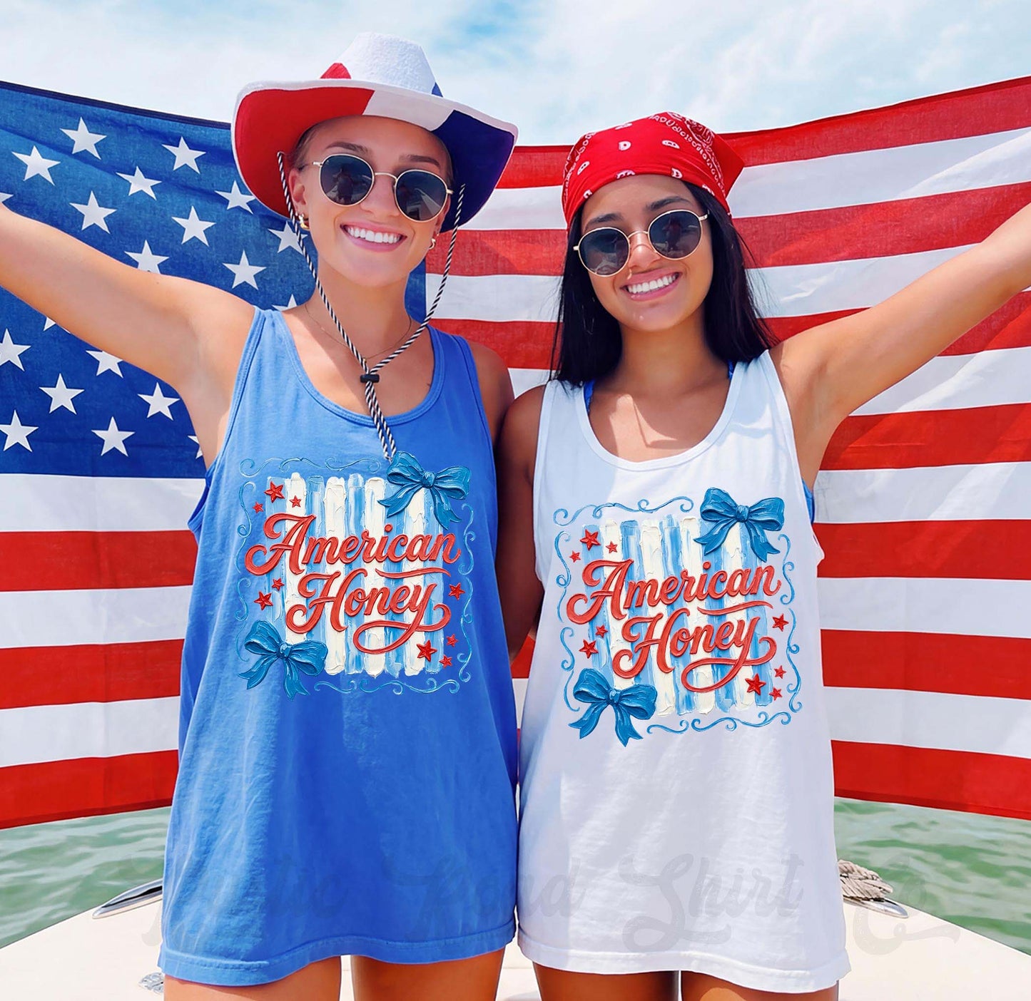American Honey Tank Top, 4th of July Tank Top, Comfort Colors Tank Top