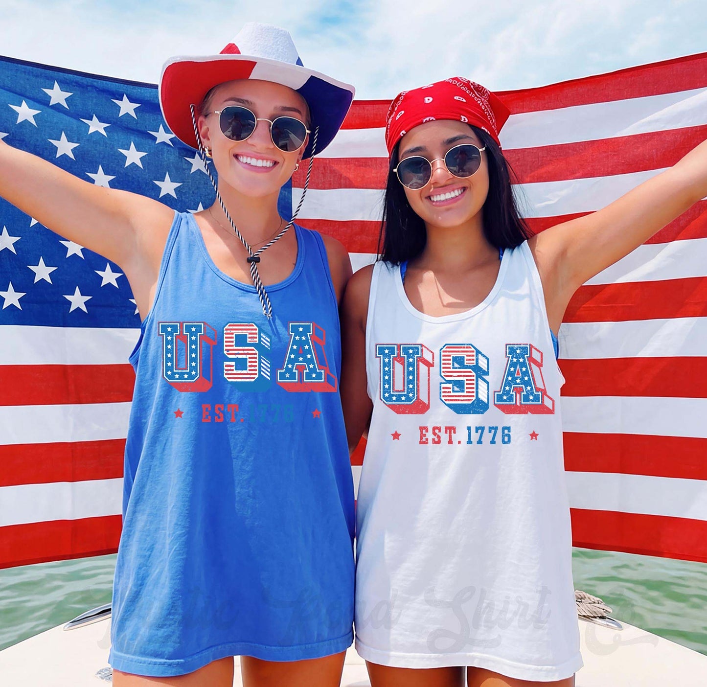 USA Tank Top, 4th of July Tank Top, Comfort Colors Tank Top