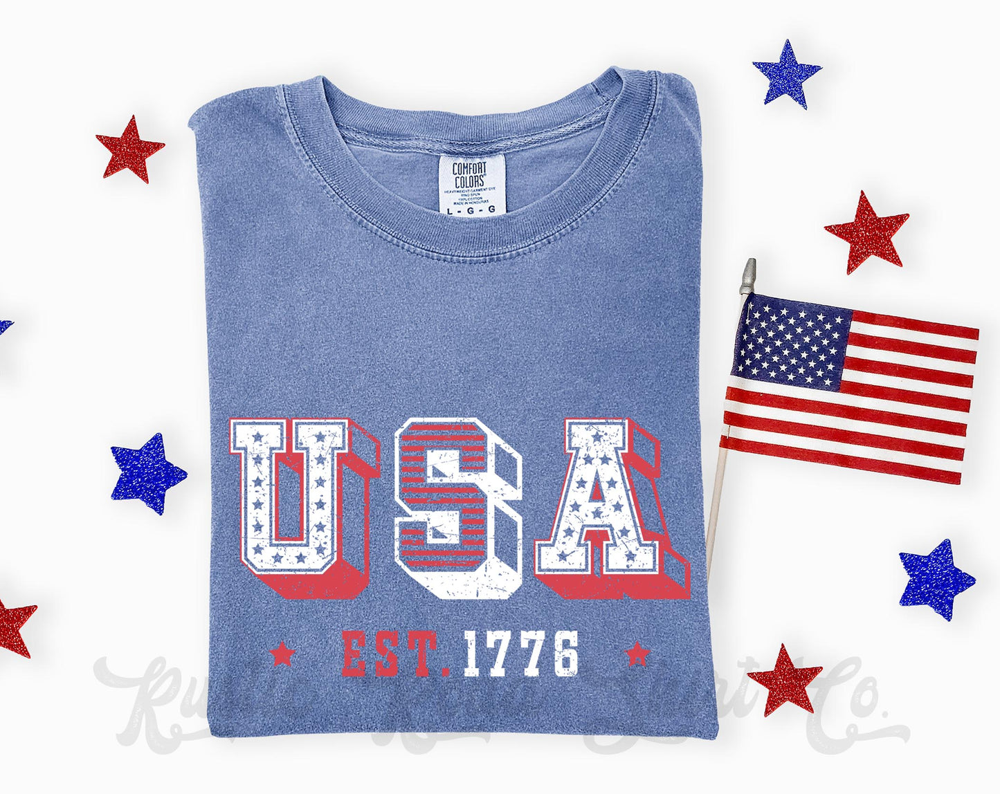 USA Retro Shirt, 4th of July Shirt, Comfort Colors Shirt