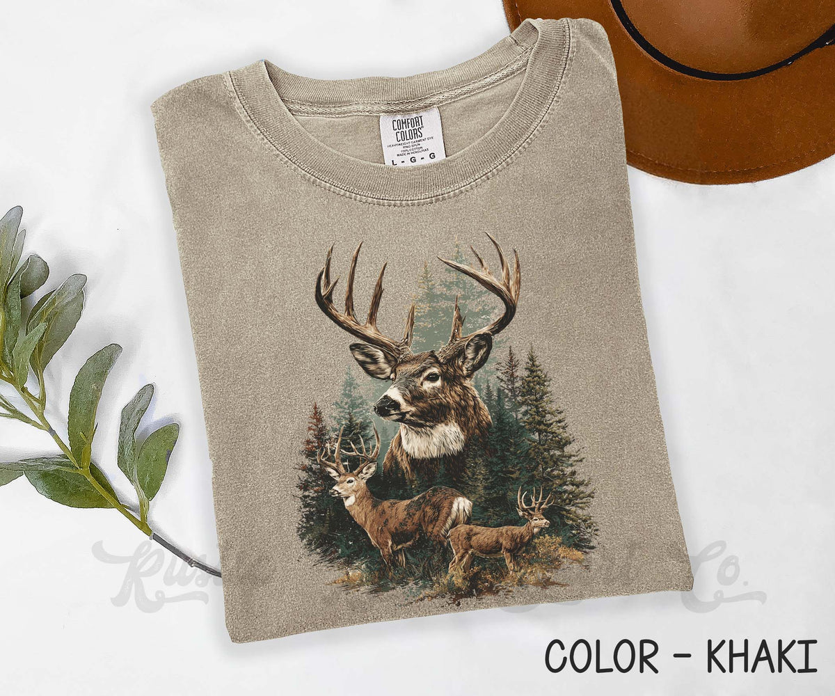 Vintage Deer Inspired Comfort Colors Shirt