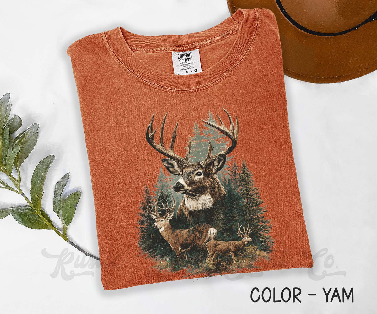 Vintage Deer Inspired Comfort Colors Shirt