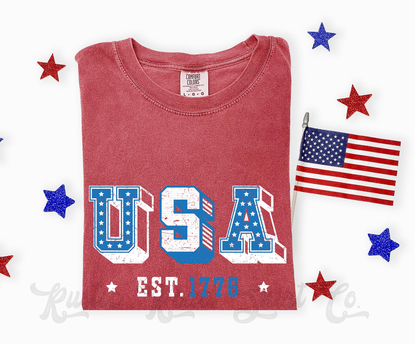 USA Retro Shirt, 4th of July Shirt, Comfort Colors Shirt