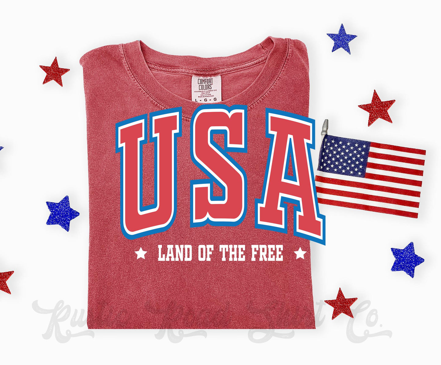 USA Land of the Free Shirt, 4th of July Shirt, Comfort Colors Shirt