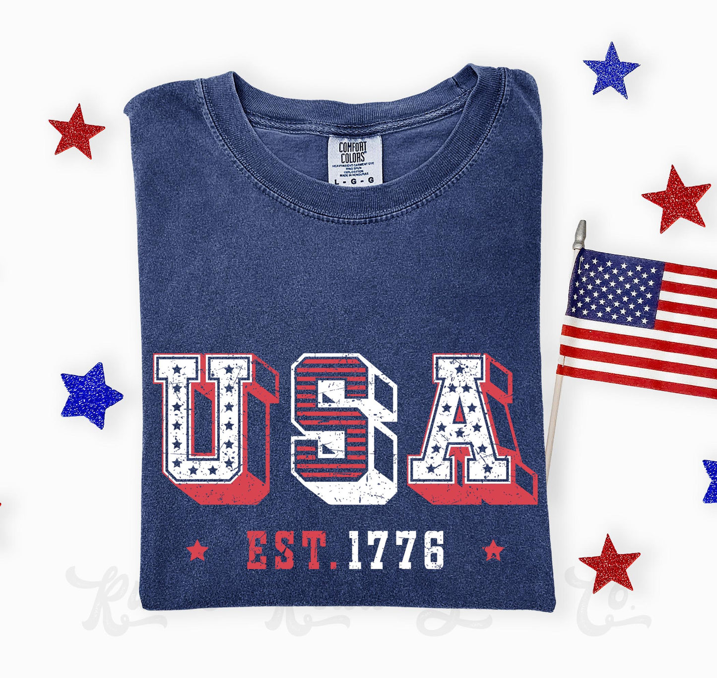 USA Retro Shirt, 4th of July Shirt, Comfort Colors Shirt