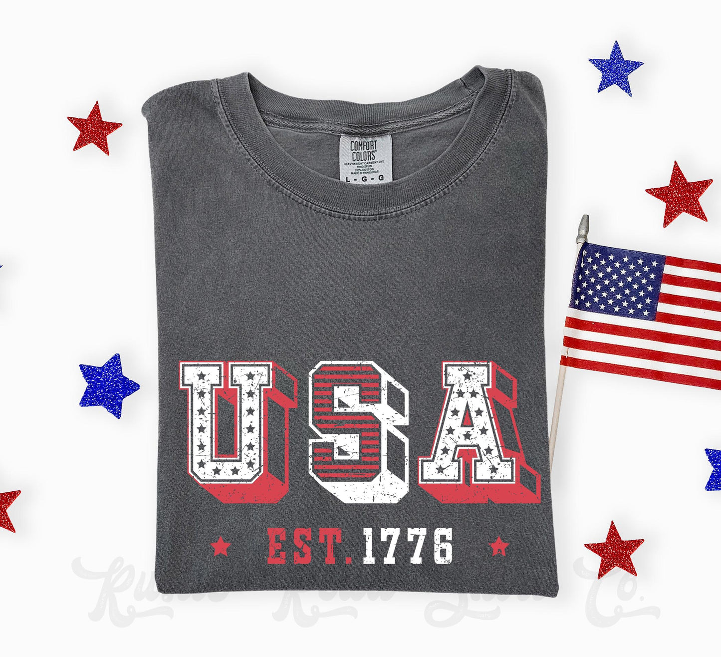 USA Retro Shirt, 4th of July Shirt, Comfort Colors Shirt