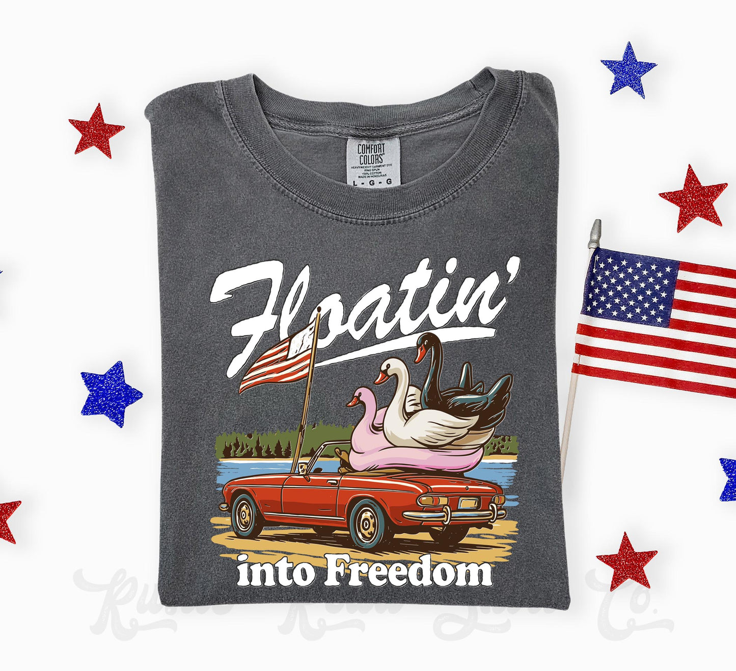 Floating into Freedom Shirt, 4th of July Shirt, Comfort Colors Shirt