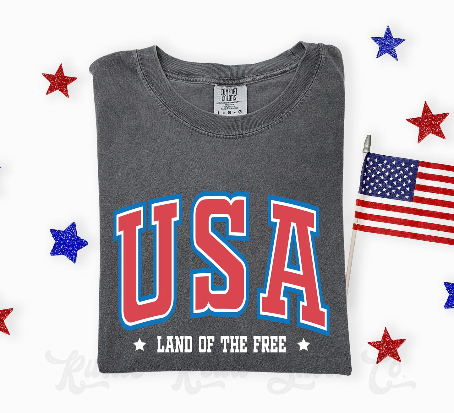 USA Land of the Free Shirt, 4th of July Shirt, Comfort Colors Shirt