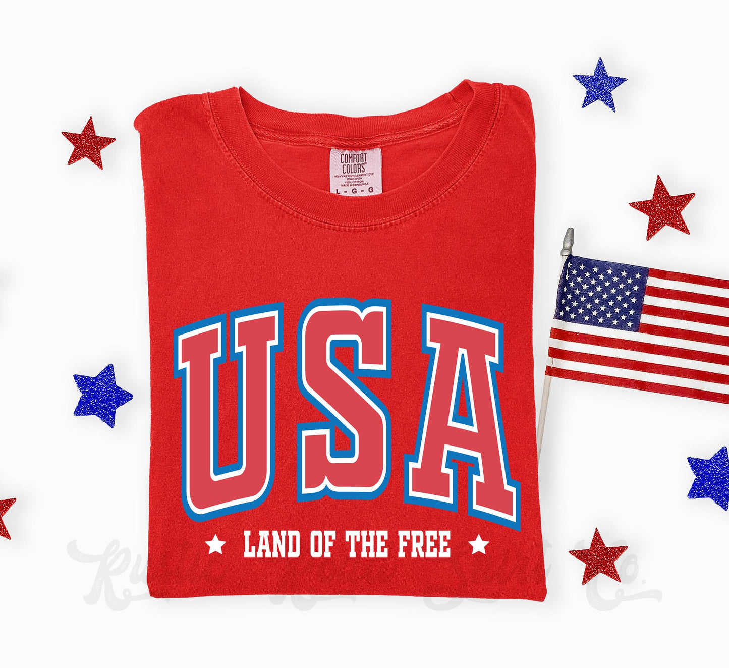 USA Land of the Free Shirt, 4th of July Shirt, Comfort Colors Shirt