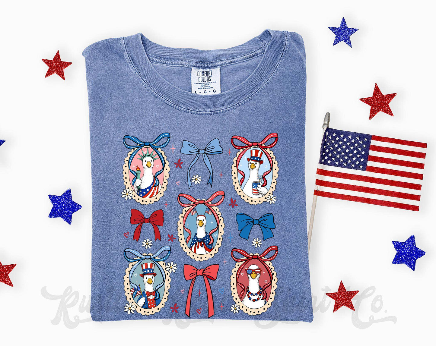 Goose Coquette 4th of July Shirt, 4th of July Shirt, Comfort Colors Shirt